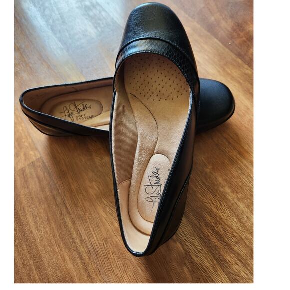 LifeStride Soft System Flats Womens 6M Black Comfort Work Shoes - Picture 2 of 7